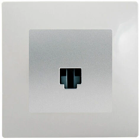 Prise RJ45 Silver Delta Viva + Plaque Gris - SIEMENS - SIEMENS 1 Prise RJ45 Silver Delta Viva + Plaque Gris - SIEMENS - SIEMENS