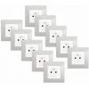 LOT De 10 Prises 2P+T Blanc Delta Viva + Plaques Gris - SIEMENS - SIEMENS