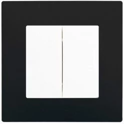 Double Va-et-Vient Blanc Delta Viva + Plaque Noir - SIEMENS - SIEMENS