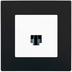 Prise RJ45 Blanc Delta Viva + Plaque Noir - SIEMENS - SIEMENS