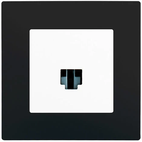 Prise RJ45 Blanc Delta Viva + Plaque Noir - SIEMENS - SIEMENS 1 Prise RJ45 Blanc Delta Viva + Plaque Noir - SIEMENS - SIEMENS