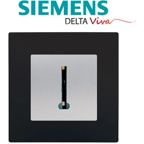 Prise Téléphone Silver Delta Viva + Plaque Noir - SIEMENS - SIEMENS 2 Prise Téléphone Silver Delta Viva + Plaque Noir - SIEMENS - SIEMENS – Image 2