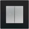 Interrupteur Volet Roulant Silver Delta Viva + Plaque Noir - SIEMENS - SIEMENS