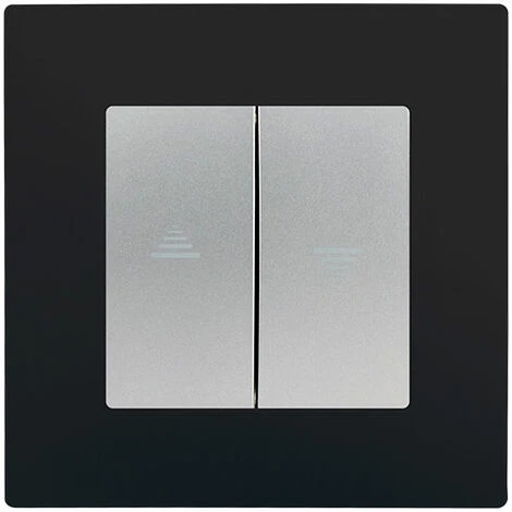 Interrupteur Volet Roulant Silver Delta Viva + Plaque Noir - SIEMENS - SIEMENS 1 Interrupteur Volet Roulant Silver Delta Viva + Plaque Noir - SIEMENS - SIEMENS