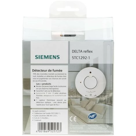 Lot De 10 Détecteurs De Fumée NF Autonomie Et Garantie 5 Ans Delta Reflex 5TC1292-1 - SIEMENS - SIEMENS 4 Lot De 10 Détecteurs De Fumée NF Autonomie Et Garantie 5 Ans Delta Reflex 5TC1292-1 - SIEMENS - SIEMENS – Image 4