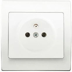 Prise 2P+T Blanc Delta Iris + Plaque Basic Blanc - SIEMENS - SIEMENS