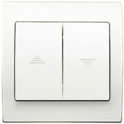 Interrupteur Volet Roulant Blanc Delta Iris + Plaque Basic Blanc - SIEMENS - SIEMENS