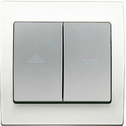 Interrupteur Volet Roulant Silver Delta Iris + Plaque Basic Blanc - SIEMENS - SIEMENS