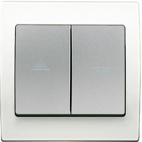 Interrupteur Volet Roulant Silver Delta Iris + Plaque Basic Blanc - SIEMENS - SIEMENS 1 Interrupteur Volet Roulant Silver Delta Iris + Plaque Basic Blanc - SIEMENS - SIEMENS