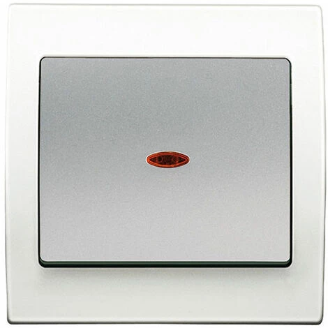 Va Et Vient Lumineux Silver Delta Iris + Plaque Basic Blanc - SIEMENS - SIEMENS 1 Va Et Vient Lumineux Silver Delta Iris + Plaque Basic Blanc - SIEMENS - SIEMENS