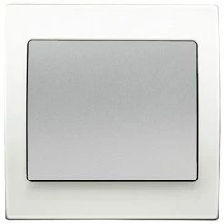 Va-et-Vient Silver Delta Iris + Plaque Basic Blanc - SIEMENS - SIEMENS