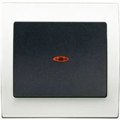 Va Et Vient Lumineux Anthracite Delta Iris + Plaque Basic Blanc - SIEMENS - SIEMENS