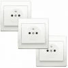 LOT 3 Prise 2P+T Blanc Delta Iris + Plaque Basic Blanc - SIEMENS - SIEMENS