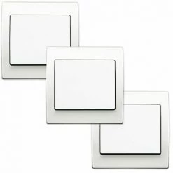 LOT 3 Va Et Vient Blanc Delta Iris + Plaque Basic Blanc - SIEMENS - SIEMENS