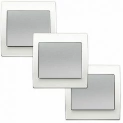 LOT 3 Va Et Vient Silver Delta Iris + Plaque Basic Blanc - SIEMENS - SIEMENS