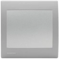 Poussoir Silver Delta Iris + Plaque Basic Silver - SIEMENS - SIEMENS
