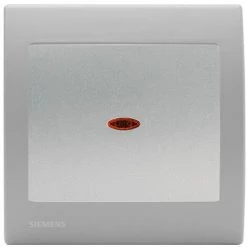 Va Et Vient Lumineux Silver Delta Iris + Plaque Basic Silver - SIEMENS - SIEMENS