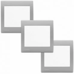 Lot De 3 Va Et Vient Blanc Delta Iris + Plaque Basic Silver - SIEMENS - SIEMENS