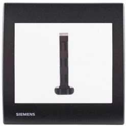 Prise Téléphone Blanc Delta Iris + Plaque Basic Anthracite - SIEMENS - SIEMENS