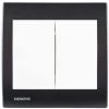 Va Et Vient + Poussoir Blanc Delta Iris + Plaque Basic Anthracite - SIEMENS - SIEMENS