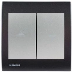 Interrupteur Volet Roulant Silver Delta Iris + Plaque Basic Anthracite - SIEMENS - SIEMENS