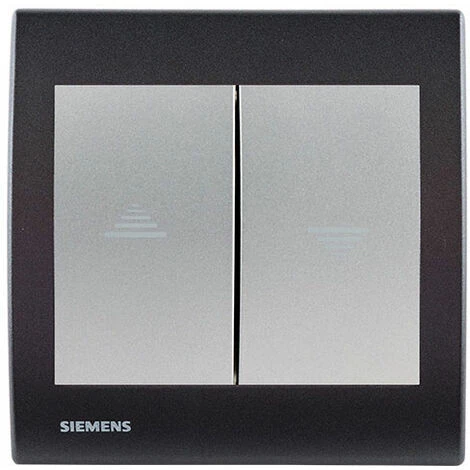 Interrupteur Volet Roulant Silver Delta Iris + Plaque Basic Anthracite - SIEMENS - SIEMENS 1 Interrupteur Volet Roulant Silver Delta Iris + Plaque Basic Anthracite - SIEMENS - SIEMENS