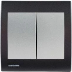 Double Va Et Vient Silver Delta Iris + Plaque Basic Anthracite - SIEMENS - SIEMENS