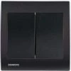 Double Poussoir Anthracite Delta Iris + Plaque Basic Anthracite - SIEMENS - SIEMENS
