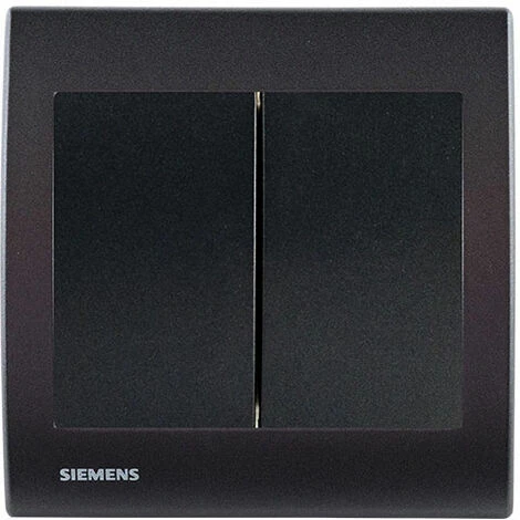 Double Poussoir Anthracite Delta Iris + Plaque Basic Anthracite - SIEMENS - SIEMENS 1 Double Poussoir Anthracite Delta Iris + Plaque Basic Anthracite - SIEMENS - SIEMENS