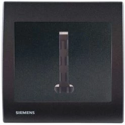 Prise Téléphone Gris Anthracite Delta Iris + Plaque Basic Anthracite - SIEMENS - SIEMENS