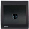 Prise Informatique RJ45 Anthracite Delta Iris + Plaque Basic Anthracite - SIEMENS - SIEMENS