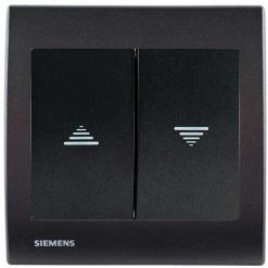 Interrupteur Volet Roulant Anthracite Delta Iris + Plaque Basic Anthracite - SIEMENS - SIEMENS