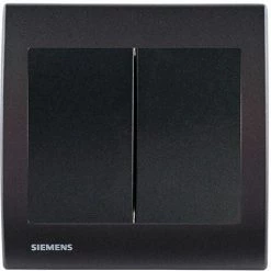 Va Et Vient + Poussoir Anthracite Delta Iris + Plaque Basic Anthracite - SIEMENS - SIEMENS