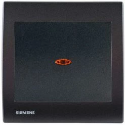 Va Et Vient Lumineux Anthracite Delta Iris + Plaque Basic Anthracite - SIEMENS - SIEMENS