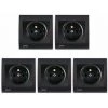 Lot De 5 Prise 2P+T Anthracite Delta Iris + Plaque Anthracite - SIEMENS - SIEMENS