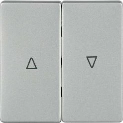 SIEMENS Interrupteur A Bascule 2 Boutons Avec Symboles Auf/Ab, Aluminium Metallique 55x55 Mm, Type De ProtectionIP20/1pc