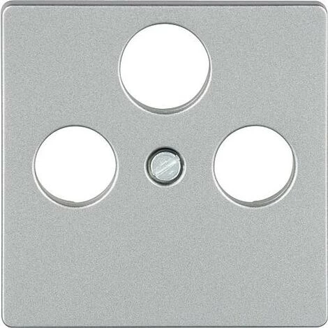 SIEMENS Plaque De Recouvrement Pour Raccord TV/SAT, Alu Métallique / Type Protection IP20, Version 3 Trous 1 SIEMENS Plaque De Recouvrement Pour Raccord TV/SAT, Alu Métallique / Type Protection IP20, Version 3 Trous