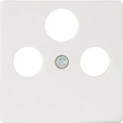SIEMENS Plaque De Recouvrement Pour Raccord TV/SAT, Blanc Titan/ Type De Protection IP20, Version 3 Trous