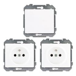 Lot De 1 Va Et Vient Blanc Et 2 Prises 2P+T Blanc - SIEMENS - SIEMENS