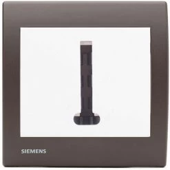 Prise Téléphone Blanc Delta Iris + Plaque Soft Marron - SIEMENS - SIEMENS