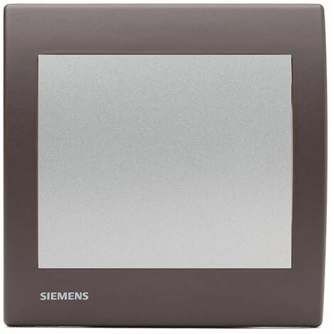 Poussoir Silver Delta Iris + Plaque Soft Marron - SIEMENS - SIEMENS 1 Poussoir Silver Delta Iris + Plaque Soft Marron - SIEMENS - SIEMENS