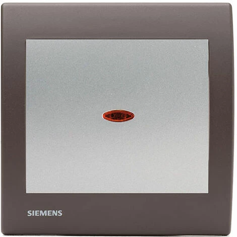 Va Et Vient Lumineux Silver Delta Iris + Plaque Soft Marron - SIEMENS - SIEMENS 1 Va Et Vient Lumineux Silver Delta Iris + Plaque Soft Marron - SIEMENS - SIEMENS