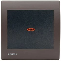 Va-et-Vient Lumineux Anthracite Delta Iris + Plaque Soft Marron - SIEMENS - SIEMENS