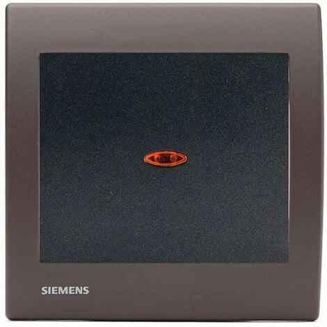 Va-et-Vient Lumineux Anthracite Delta Iris + Plaque Soft Marron - SIEMENS - SIEMENS 1 Va-et-Vient Lumineux Anthracite Delta Iris + Plaque Soft Marron - SIEMENS - SIEMENS