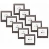 LOT De 10 Prises 2P+T Blanc Delta Iris + Plaques Soft Marron - SIEMENS - SIEMENS