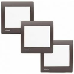 LOT 3 Va Et Vient Blanc Delta Iris + Plaque Soft Marron - SIEMENS - SIEMENS