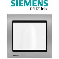 Sortie De Cable Blanc Delta Iris + Plaque Métal Alu Silver - SIEMENS - SIEMENS