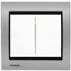 Double Va Et Vient Blanc Delta Iris + Plaque Métal Alu Silver - SIEMENS - SIEMENS