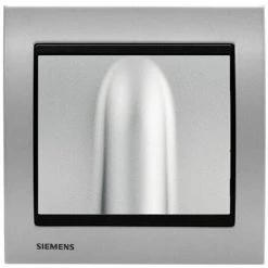 Sortie De Cable Silver Delta Iris + Plaque Métal Alu Silver - SIEMENS - SIEMENS