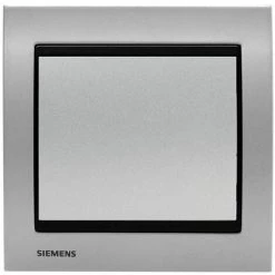 Poussoir Silver Delta Iris + Plaque Métal Alu Silver - SIEMENS - SIEMENS